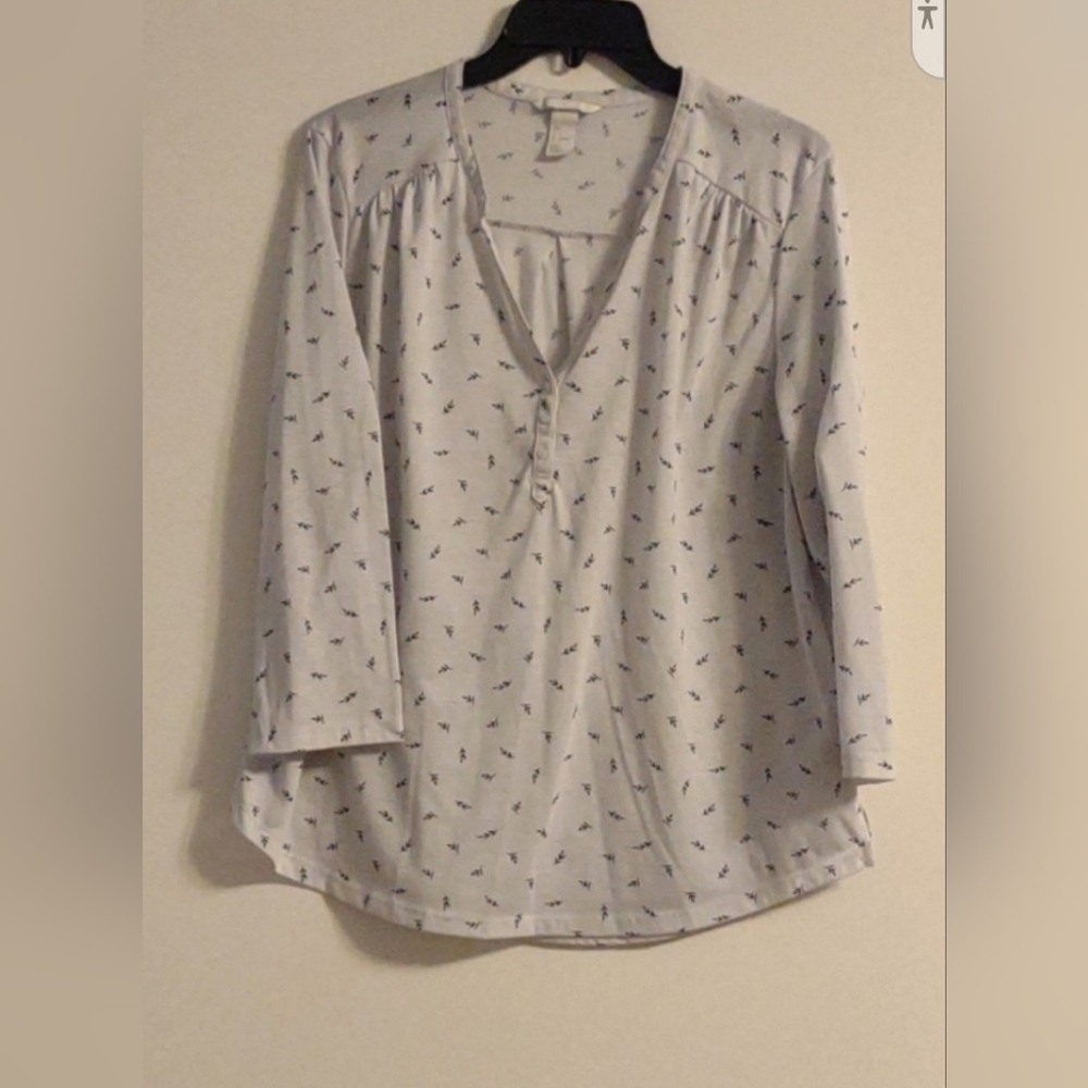 H &M multicolor blouse size large